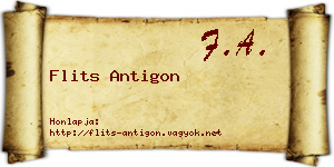 Flits Antigon névjegykártya